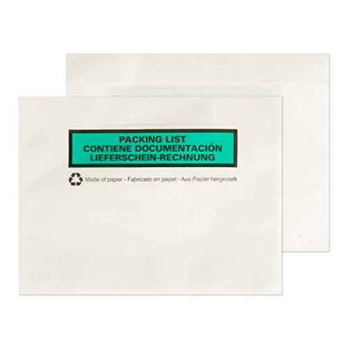 Image of Blake Purely Packaging 168 x 126 mm Paper Printed Document Enclosed Wallets (PAPDE22) Pack of 1000