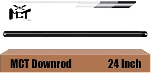 Image of MCT Downrod - 24" Ceiling Fan Extension Rod - Black - Premium Quality