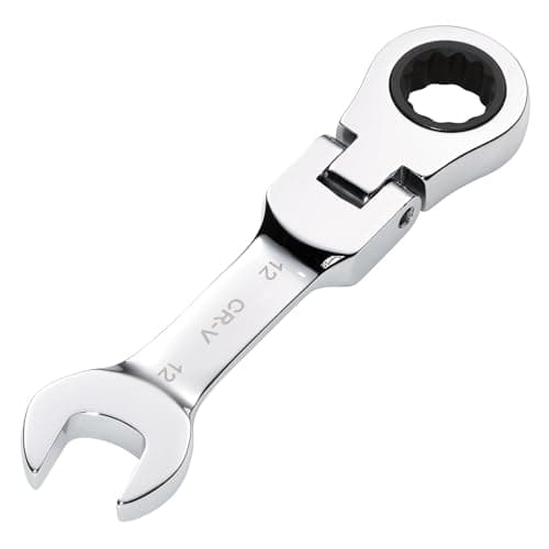 Image of Draper 27968 HI-TORQ Metric Stubby Flexible Head Ratchet Combination Spanner, 12mm