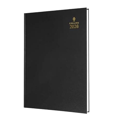 Image of Collins 52 Desk Diary A5 Day To Page 2026 Black 52.99-26
