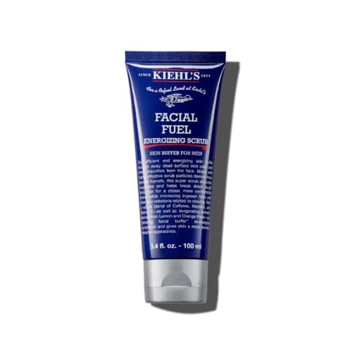 Image of Kiehl's Facial Fuel Exfoliating Face Scrub, Facial Cleanser for Men, Smooths Skin & Removes Dead Skin, Dirt & Oil, Helps Soften Tough Facial Hair, with Caffeine, Menthol & Vitamin E, 100ml