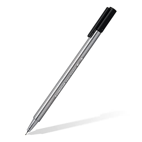 Image of STAEDTLER 334-9 Triplus Fineliner Superfine Pen, 0.3mm Line Width - Black (Box of 10)
