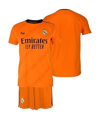 Image of Real Madrid - Childrens Official Licensed Replica Football Outfit Set Orange Size 128 Unisex Season 24/25, White, numeric_164