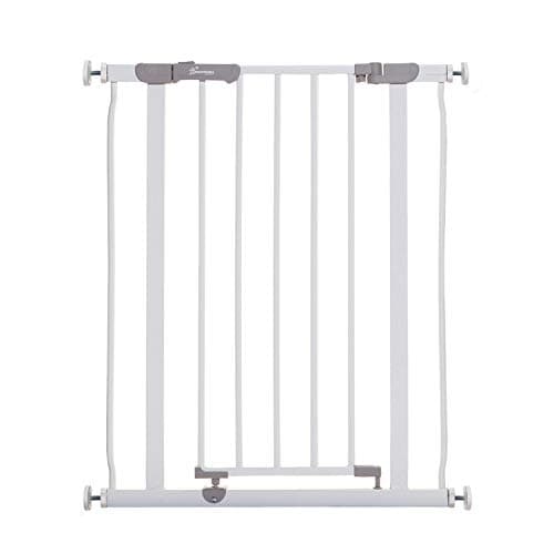 Image of Dreambaby Ava Slimline Baby Safety Gate - Secure & Extendable Pressure Mounted Gate for Stairs and Dogs - 61-68cm Wide & 76cm Tall - White