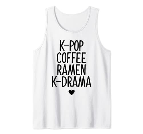 Image of K Drama Cute K Pop Coffee Ramen K-Drama Tank Top