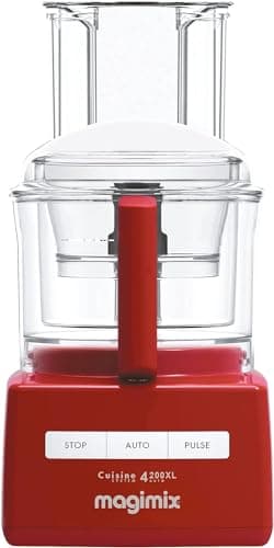 Image of Magimix 4200XL Food Processor - Multifunctional 6 in 1 Food Preparation, 3L BPA-Free Bowl, Professional Quality Ultra-Sharp Blades, Quiet Energy Efficient 950W Motor With 30 Year Guarantee - Red