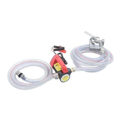 Image of Diesel Transfer Pump, 12V 9.9GPM Electric Fuel Transfer Pump Kit, 45L/Min Electric Diesel Transfer Pump with 2M Inlet Hose and 4M Outlet Hose