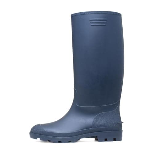 Image of Shoe Zone - Adults Navy Tall Welly - Size 8 UK - Blue