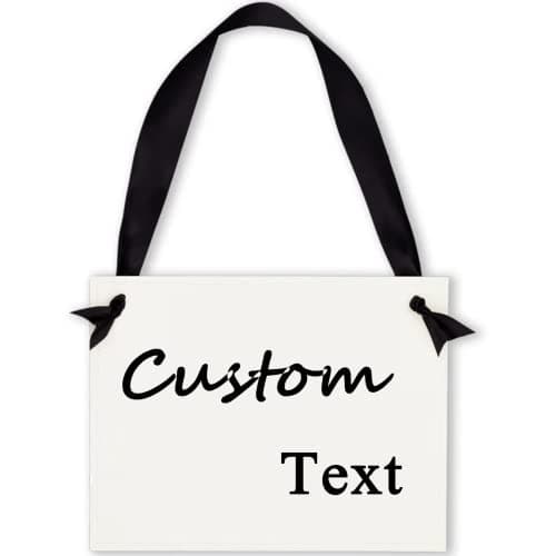 Image of Custom Here Comes the Bride Sign, Personlize Ring Bearer Sign, Bridal Shower Gift, Here Comes the Bride Sign for Wedding, Daddy Here Comes the Bride Sign (White)