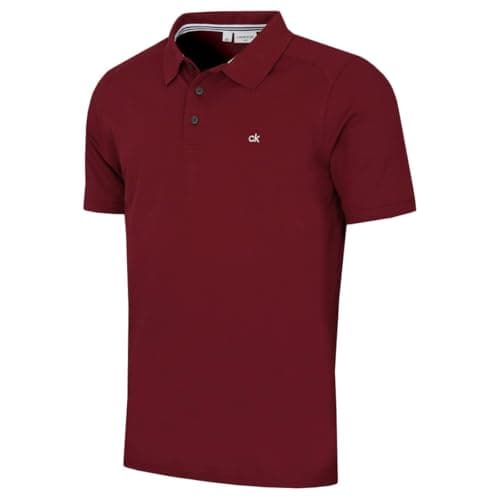 Image of Calvin Klein Mens Campus Polo Shirt - Burgundy - M