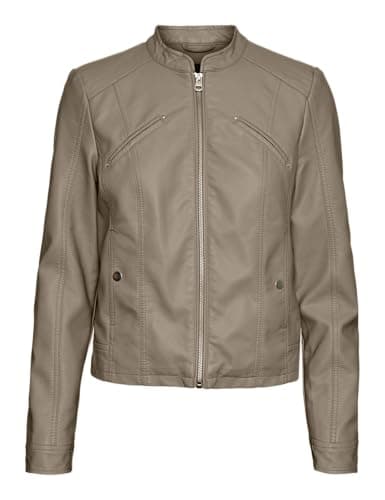 Image of VERO MODA Female Jacket VMFAVODONA AW23 Coated Jacket, Silver Mink, L