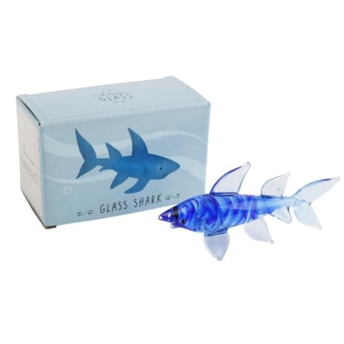 Image of CGB Giftware | Artisan Glass Shark In Gift Box | Glass Animal | Ornament | Collectable | Gift Boxed | Home Decor | Glass Figurine | GB07451