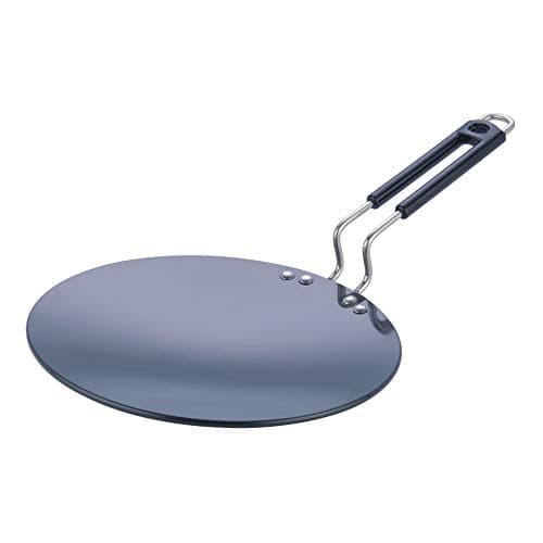 Image of Vinod Cookware Hard Anodized Cooking Griddle (Tawa) - Anodized Aluminum Griddle Pan - Non Stick Pan with Anti Scratch Surface - (Black) - (12 IN / 30 CM)