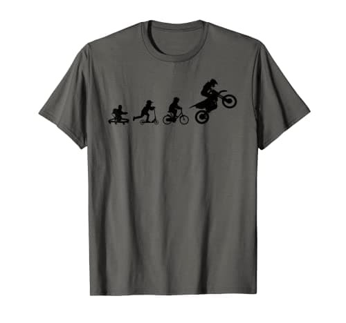Image of Motocross Evolution - Kick Scooter Kids Bike BMX Dirt Bike T-Shirt