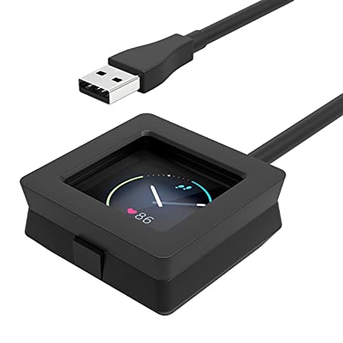Image of MoKo Charger Compatible with Fitbit Blaze Smart Fitness Watch, Replacement Charging Cradle Dock with 93cm/36.61" USB Charging Cable, Black