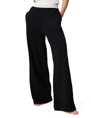 Image of Calvin Klein Women’s Jersey Pyjama Bottoms with Logo Waistband, Black (Black), M