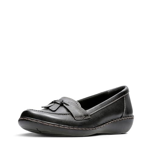 Image of Clarks Women's Ashland Bubble Slip-On Loafer, Black, 5.5 UK