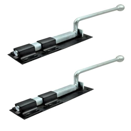 Image of Centurion Monkey Tail Drop Down Bolts 450mm - Twin Pack | Heavy-Duty Door & Gate Drop Bolts | Security Bolt Set for Wooden Doors, Gates & Sheds