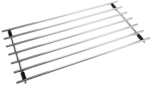 Image of Dexam Extra Large Chrome Plated Rectangular Trivet - Heat Resistant Metal Pot and Pan Stand for Hot Dishes, Cookware, and Oven Trays - Durable Countertop Protector to Prevent Heat Damage