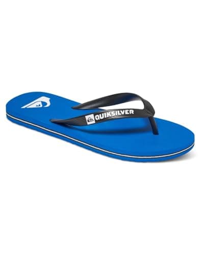Image of Quiksilver Men's Molokai Flip Flops for Men Shower & Bath Shoes, Black (Negro/(Xkbk Black/Blue/Black) Xkbk), 45 EU