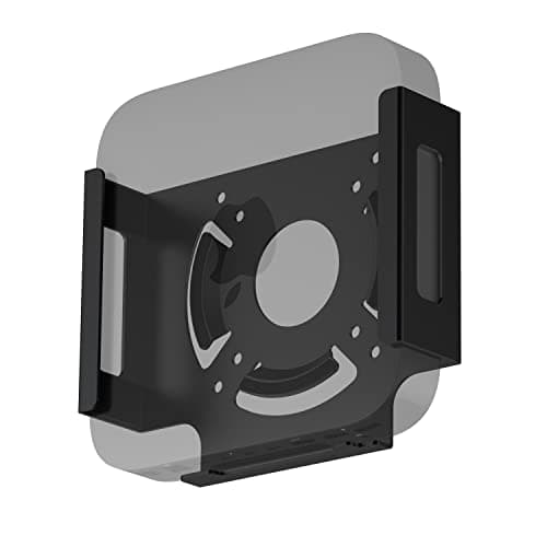 Image of JEMACHE Mac Mini M2 Mount, Heat Dissipation Design Anti-Scratch Behind Monitor, Under Desk, Wall Mount Stand for Mac Mini 2011 to 2023 M2, Compatible with VESA Hole (Black)