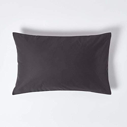 Image of HOMESCAPES 1000 Thread Count Egyptian Cotton Grey Standard Size Pillowcase Luxury Housewife Pillow Case