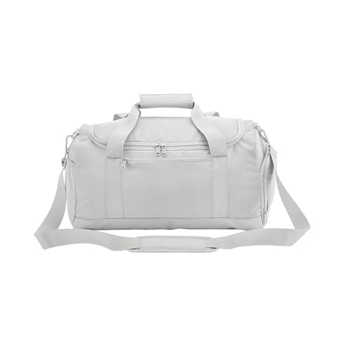 Image of Bagbase - Ice Grey Small Gym Duffle Bag and Travel Bag - Travel Essentials, Gym Bag, School Bag - Sports Bag and Cabin Bag