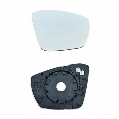 Image of Fits VW T Roc (2017 to 2025), Skoda Octavia (2012 to 2019) Wide Angle Wing Mirror Glass With Heated Base RIGHT HAND (Driver Side) direct replacement for wing mirror Oem :2GB857522B,2GA857522,5E0857522