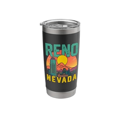 Image of Shirt that Says Reno T-Shirt Simple County Reno Nevada Stainless Steel Insulated Tumbler