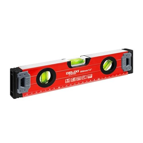 Image of flintronic Spirit Level Magnetic, 300mm/12Inch Level Tool Aluminium Alloy, with 3 Bubble 45°,90°,180°, Shock Proof Torpedo Level, Lightweight Portable, for Measurement, Acceptance