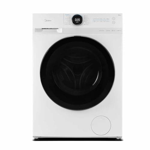 Image of Midea MF20EW90WB Freestanding Washing Machine, BLDC Motor, Bright LED Display Lunar Dial, Steam, Allergy Care, Half-Load, Add Garment, Delay Start, Child Lock, App Control, 9 kg White