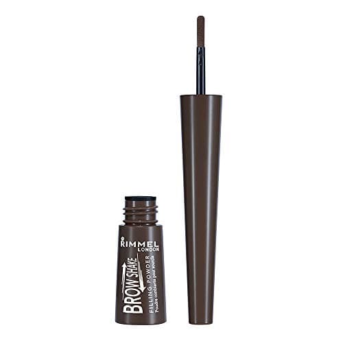 Image of Rimmel London Brow Shake Filling Powder, Foolproof Natural-looking Thick Brows, Dark Brown, 8 g