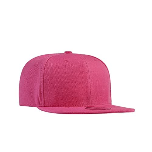 Image of Underground Kulture Plain Flat Peak Snapback Baseball Cap Neon Pink