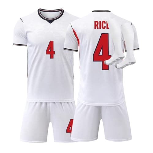 Image of England Football Shirt 2026 Kits for Kids and Adult Home/Away Men's Boy's Soccer Jerseys Youth Trainshirts T Shirt, Short and Socks Set Fans Football Gifts XS