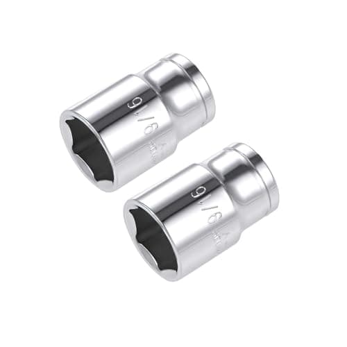 Image of TA-VIGOR 2 Pcs Shallow Socket, 3/8-inch Drive 9/16-inch Professional Shallow Single Hex Socket Set, 6-Point for DIY Hand-Making, Household Maintenance
