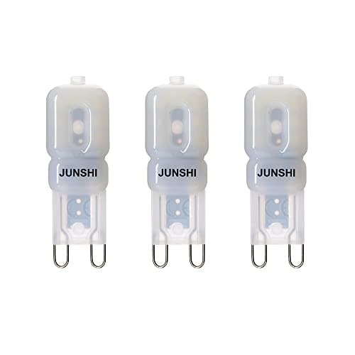 Image of JUNSHI G9 LED Bulb,2.5W to 20W,6500K Cool White, 220 Lumens,AC220-240V LED Light Bulb,Pack of 3