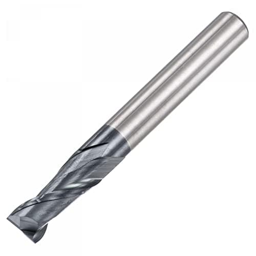Image of sourcing map Square Nose End Mill, 6mm Tip Dia Solid Carbide AlTiN Coated CNC Router Bits 2 Flute Spiral Milling Cutter HRC45 with 6mm Shank 50mm (2-inch) Length