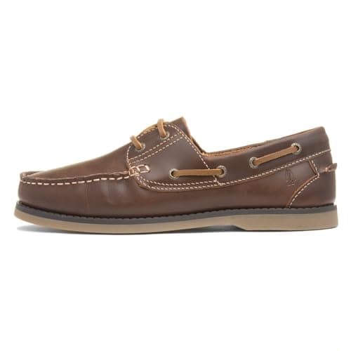 Image of Hush Puppies Men's Wilson Boat Shoe, Brown, 9 UK