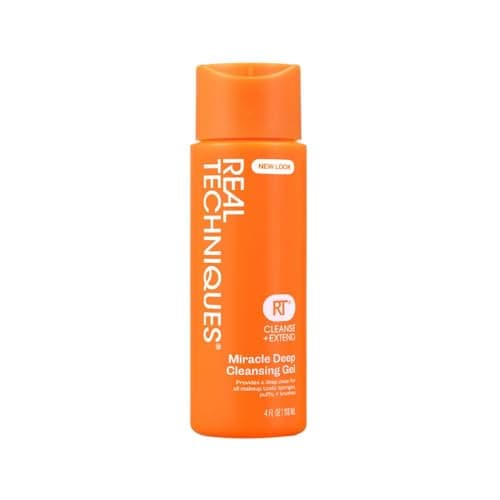 Image of Real Cleansing Gel Professional Makeup Tool Cleaner, Removes Oil & Impurities, No Harsh Chemicals, Cruelty-Free and Vegan, 118 ml Bottle, 1 Count, Packaging May Vary