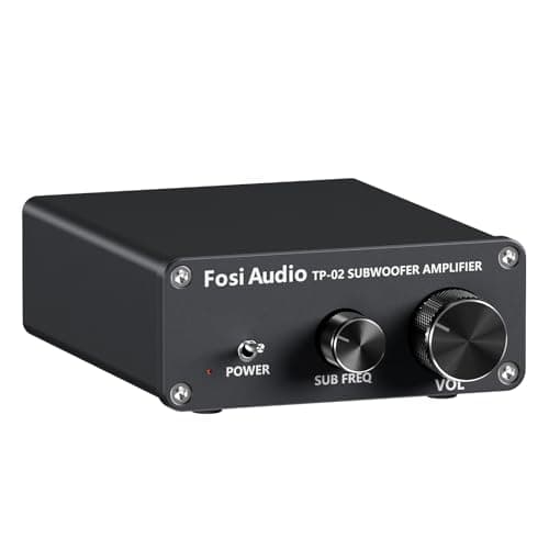 Image of Fosi Audio TP-02 Subwoofer Amplifier Home Audio, Mini Bass Amp Mono Subwoofer Amp, with TDA7498E Chip 220W Volume and Frequency Control, for Powered Passive Subwoofers Bass Shakers