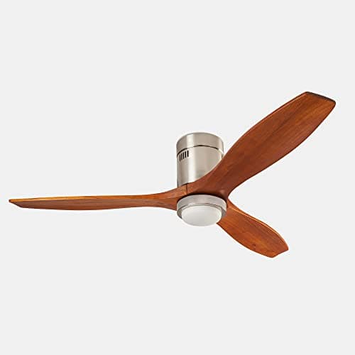 Image of Forlight Stem LED Ceiling Fan Satin Nickel, White, 3000-4000-5000K