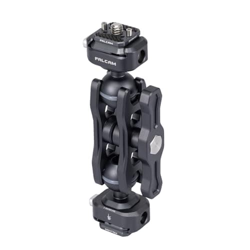 Image of FALCAM F22 Dual Head Quick Release Articulating Magic Arm Kit Camera Mounting Adapter for Camera Cage Filmmaker Photographer