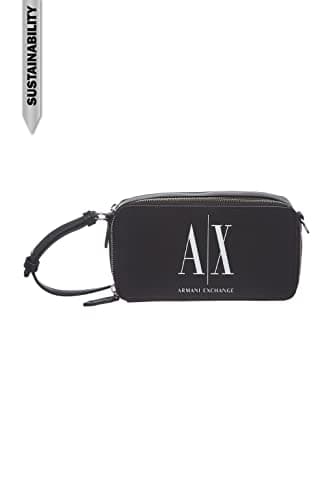 Image of Armani Exchange Women's Icon, Sustainable, Zip Around Camera Case, nero, One Size