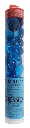 Image of Chessex Glass Stones Aqua Blue
