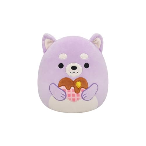 Image of Squishmallows Original 7.5-Inch Hoyt the Lavender Shiba Inu - Valentine's Plush