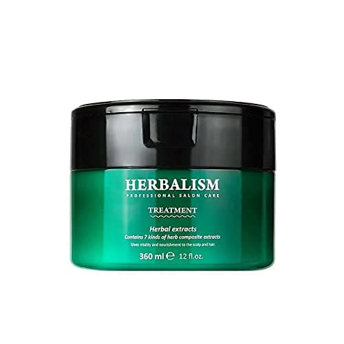 Image of LA'DOR Herbalism Hair Treatment 360 ml Herbal Hair Mask Intensive Salon Care Contains 20 Types of Amino Acids and 7 Types of Herbal Extracts Nourish Moisture Damaged Hair