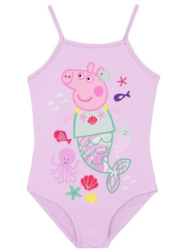 Image of Peppa Pig Swimming Costume | Mermaid Girls Swimsuit | Girls Swimming Costume for Summer | Purple 18-24 Months