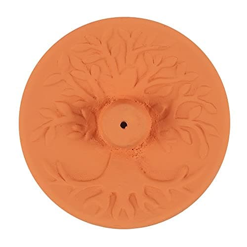 Image of something different Tree of Life Terracotta Incense Plate, Multicoloured, Single