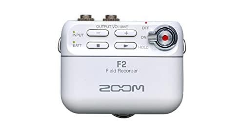 Image of ZOOM F2 Field Recorder with Lavalier Microphone – 32-Bit Float Recording without Clipping – Ideal for Podcasts, Interviews, Film & Video – EU Version – White