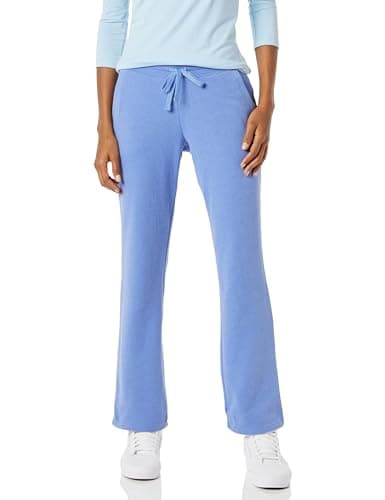 Image of Amazon Essentials Women's Straight Leg Sweatpants with Drawstring for Women, Fleece – (Available in Plus Size), Blue, XS